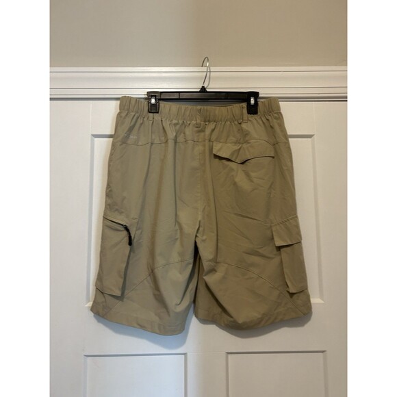 Pudolla Athletic Men’s Shorts XL Tan Beige Khaki Quick Dry Lightweight Cargo - Picture 6 of 7